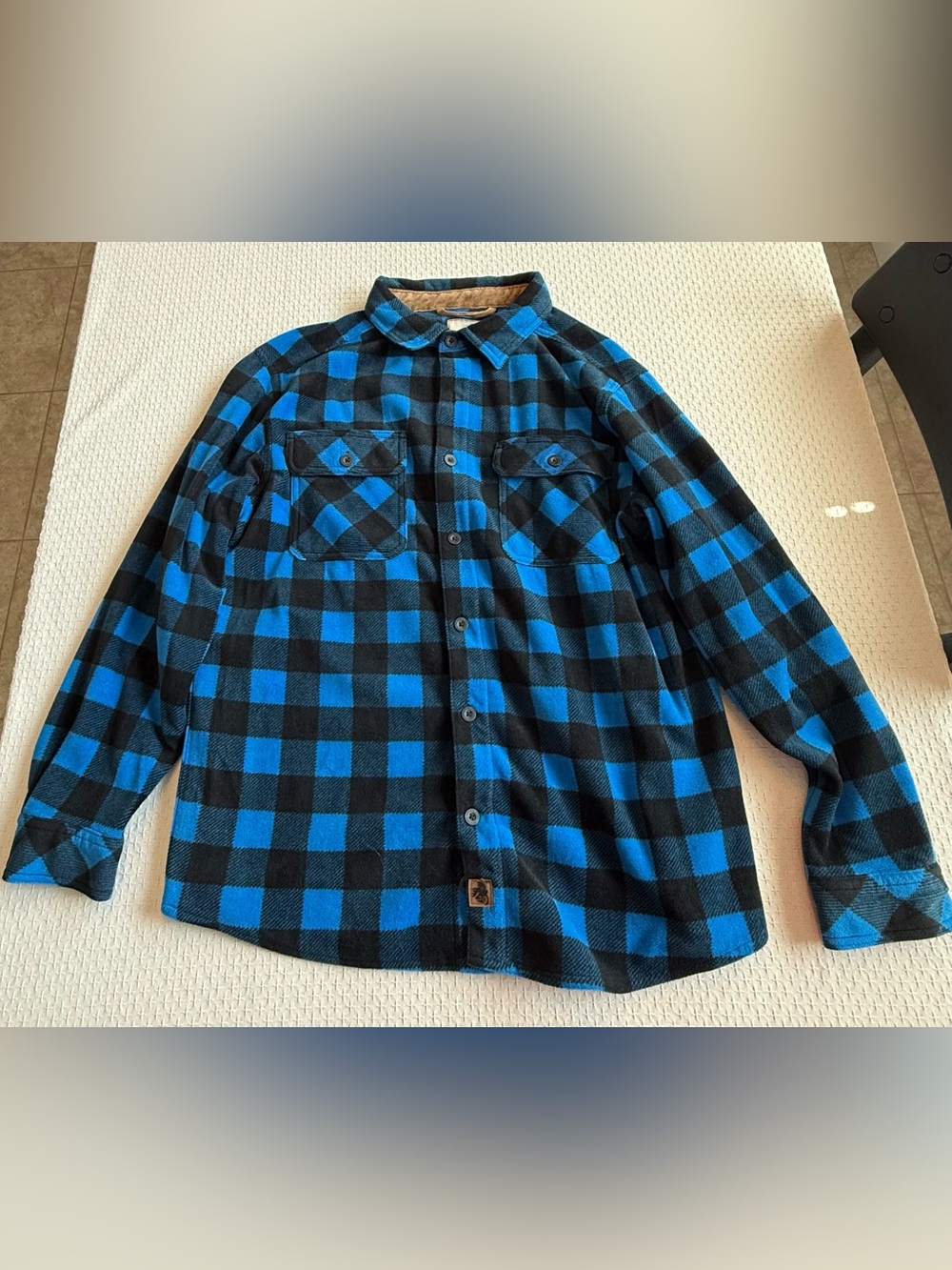 Legendary Whitetails Blue and Black Plaid Button-Down Shirt